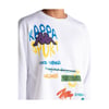 Erkek Beyaz Logo Navarro Bisiklet Yaka Sweatshirt 321M3CW-001