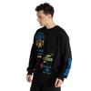 Erkek Beyaz Logo Navarro Bisiklet Yaka Sweatshirt 321M3CW-001