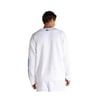 Erkek Beyaz Logo Navarro Bisiklet Yaka Sweatshirt 321M3CW-001