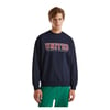 Erkek Önü Baskılı Ribanalı Yuvarlak Yaka Sweatshirt