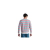 Erkek Pamuk Karışımlı Göğsü Logo Detaylı Şerit Desenli Sweatshirt