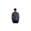 Erkek Pamuk Karışımlı Göğsü Logo Detaylı Şerit Desenli Sweatshirt