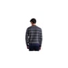 Erkek Pamuk Karışımlı Göğsü Logo Detaylı Şerit Desenli Sweatshirt