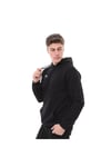 Erkek Pamuklu Kapüşonlu Kalın Basic Sweatshirt LEPIDUS SİYAH