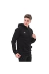 Erkek Pamuklu Kapüşonlu Kalın Basic Sweatshirt LEPIDUS SİYAH