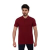 Erkek Polo Yaka Slim Fit Pike Düz Pamuklu Tişört
