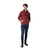 Erkek Regular Fit Normal Kesim Kapüşonlu  Bordo Big Logo Sweatshirt