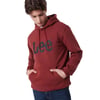 Erkek Regular Fit Normal Kesim Kapüşonlu  Bordo Big Logo Sweatshirt