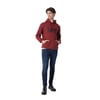 Erkek Regular Fit Normal Kesim Kapüşonlu  Bordo Big Logo Sweatshirt