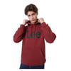Erkek Regular Fit Normal Kesim Kapüşonlu  Bordo Big Logo Sweatshirt