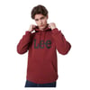 Erkek Regular Fit Normal Kesim Kapüşonlu  Bordo Big Logo Sweatshirt