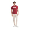 Erkek Slim Fit Bisiklet Yaka Pamuklu Baskılı Tişört 4230 