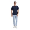 Erkek Slim Fit Bisiklet Yaka Pamuklu Düz Tişört