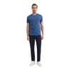 Erkek Slim Fit Bisiklet Yaka Pamuklu Düz Tişört