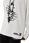 Erkek T-shirt Uzun Kollu Kapüşonlu Beyaz