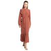 Farbalalı Katlı Elbise KAY.VV-A23-93005