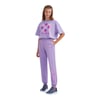 G Heavy Weight Fleece Printed Suit Track Suit  Kız Çocuk Mor Eşofman Takımı SK232133-505