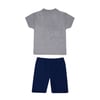 Glittering Gri Melanj Bebek Tshirt Takım