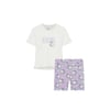 Graphic Tee G Short Sleeve Büyük Kız Çocuk Beyaz Takım SK241034-102