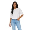 Kadın Bisiklet Yaka Oversize %100 Pamuk T-Shirt 15261790 