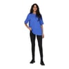 Kadın Bisiklet Yaka Oversize %100 Pamuk T-Shirt 15261790 
