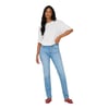 Kadın Bisiklet Yaka Oversize %100 Pamuk T-Shirt 15261790 