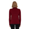 Kadın Bordo Basic Polo Yaka Sweatshirt