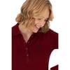 Kadın Bordo Basic Polo Yaka Sweatshirt