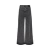 Kadın Geniş Katlı Gri Jeans 