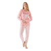 Kadın Pembe Uzun Kol Pijama Takım RP3479-S