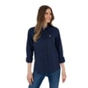 Kadın Uzun Kollu Keten Karışımlı Regular Fit Basic Gömlek 1840395