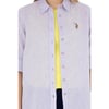 Kadın Uzun Kollu Keten Karışımlı Regular Fit Basic Gömlek 1840395