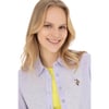 Kadın Uzun Kollu Keten Karışımlı Regular Fit Basic Gömlek 1840395
