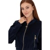 Kadın V Yaka Fermuarlı Sweatshirt
