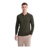KAZAK Slim Fit Viskon Karışımlı Basic Polo Yaka Kazak