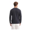KAZAKSoft Touch Slim Fit Basic Çizgi Baskılı Bisiklet Yaka Kazak
