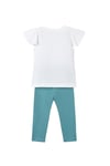 Kız Çocuk Baskılı Tayt Takım Yeşil 3724