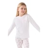 Kız Çocuk Beyaz Uzun Kol Pijama Takım