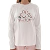 Kız Çocuk Krem Bisiklet Yaka Logo Baskılı Sweatshirt