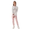 Kız Çocuk Krem Bisiklet Yaka Logo Baskılı Sweatshirt