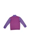 Kız Çocuk Logo Baskılı Fermuarlı Dik Yaka Kanguru Yan Cepli Menekşe Mor Mix Renkli Sweatshirt