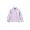 Kız Çocuk Mix Önü Logo Baskılı Normal Kesim Fermuarlı Cepli Sweatshirt