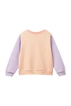 Kız Çocuk Önü Simli Logo Baskılı Normal Kesim Bisiklet Yaka Sweatshirt