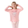 Kız Çocuk Pembe Uzun Kol Pijama Takım RP3479-2