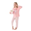 Kız Çocuk Pembe Uzun Kol Pijama Takım RP3479-2