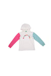 Kız Çocuk Punch Baskılı İşlemeli Kapüşonlu Kanguru Cepli Mix Renkli Sweatshirt