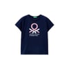 Kız Çocuk Simli Yazılı T-Shirt