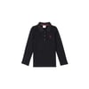 Kız Çocuk Siyah Polo Yaka Basic Sweatshirt