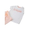 Krem Somon Bebek T-shirt Takım USB1239