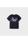 Lacivert Erkek Çocuk Balina Desenli T-shirt